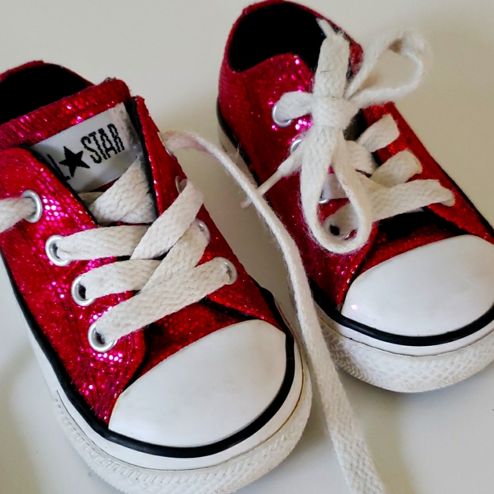 Sparkly Hot Pink Baby Chuck Taylor Converse All Stars